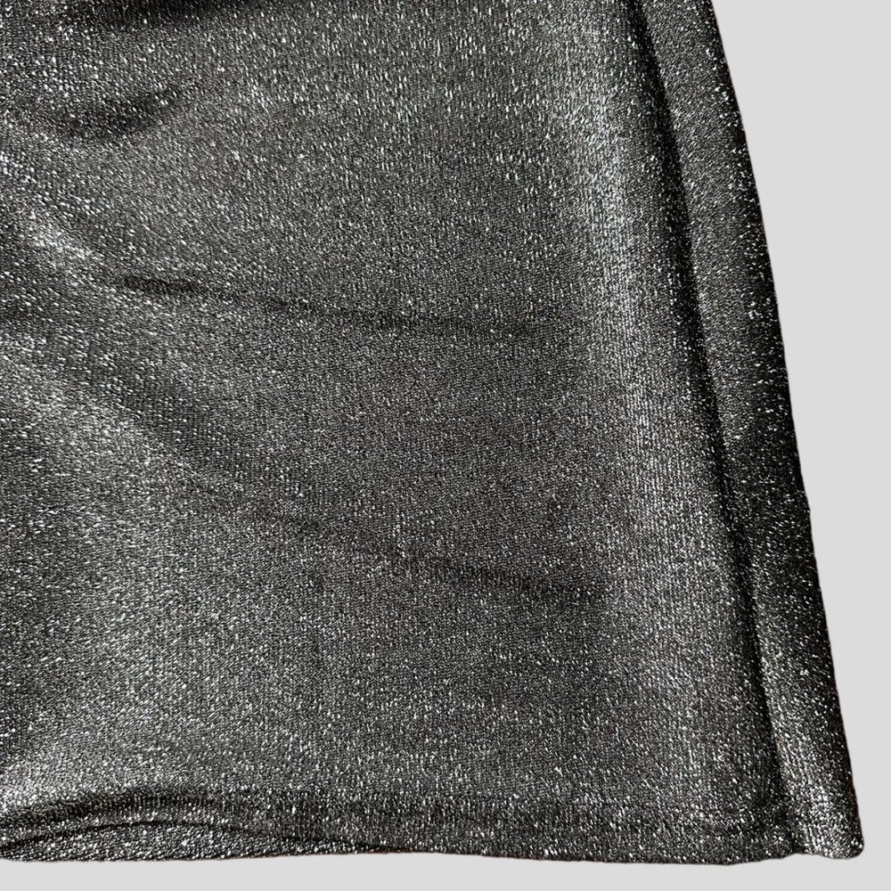 Womens Pencil Dress Glitter Black Size XL Knee Length Stretch Strappy Sleeve - Picture 13 of 16